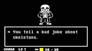 UNDERTALE  Pacifist Run Sans Battle [upl. by Hellene374]