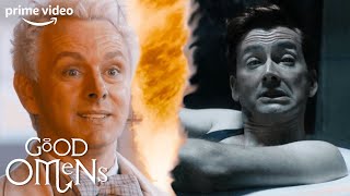 Crowley amp Aziraphale Switch Bodies To Save Each Other  Good Omens  Prime Video [upl. by Cavan949]