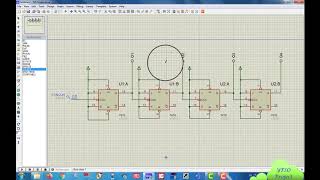 Réalisation dun compteur asynchrone Modulo 16 avec bascules JK ISIS [upl. by Stillas]