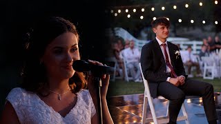 Bride Sings Original Song To Husband at Wedding Emotional [upl. by Ttekcirc120]