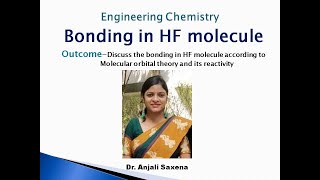 Molecular Orbital theory HF case Part 3BBy Dr Anjali saxena [upl. by Fortunio242]