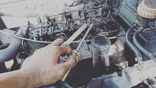 DIESEL ENGINE VALVE CLEARANCE ADJUSTMENT [upl. by Enneillij939]