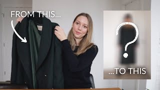 THRIFT FLIP  Upcycling a Vintage Wool Coat [upl. by Mendelsohn]