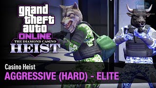 GTA Online Casino Heist quotAggressivequot 2Players Elite amp Smash amp Grab in Hard Mode [upl. by Aisenat]