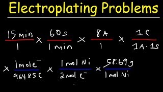 Electrolysis amp Electroplating Practice Problems  Electrochemistry [upl. by Barty]