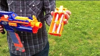 Nerf NStrike Elite RapidStrike CS18  Range Test Modded [upl. by Zerelda291]