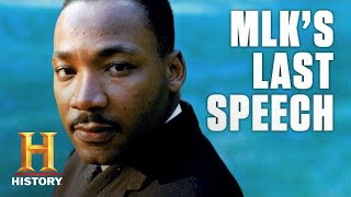 Martin Luther King Jrs Last Speech  History [upl. by Areval]