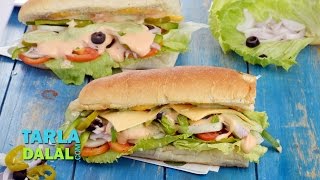 Veg Sub Sandwich Recipe by Tarla Dalal [upl. by Brande]