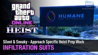 GTA Online The Diamond Casino Heist  Heist Prep Infiltration Suits Silent amp Sneaky  Solo [upl. by Nosrej]