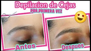 DEPILACIÓN de CEJAS Primera 1 VEZ 😍 Con CERA [upl. by Ellednahs]