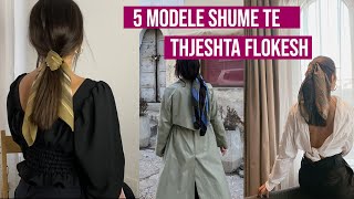 5 Modele Te Thjeshta Flokesh Me Shall  Stilime Flokesh  Easy Hairstyles  Romina Gjinali [upl. by Sucerdor]