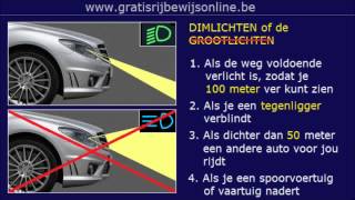 GRATIS RIJBEWIJS ONLINE 11 Rijbewijs B  DIMLICHTEN  MISTLICHTEN  GROOTLICHTEN [upl. by Reich582]