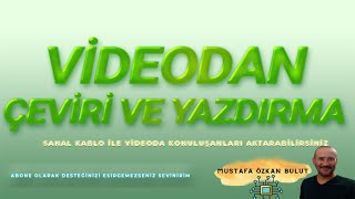 VİDEODAN ÇEVİRİ YAPMA video dilini Türkçeye çevirme [upl. by Rukna]