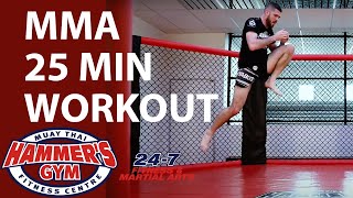 25 Minute MMA Home Workout With Brock  Hammers at Home Workouts [upl. by Rodama]