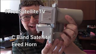 CBand Satellite Dish Orthomode Feed Horn LNB Setup [upl. by Prissie]