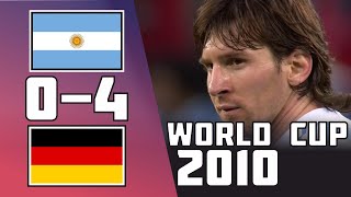 Argentina 0  4 Germany  World Cup 2010 [upl. by Eitsym]