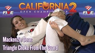 FIVE GRAPPLING Presents Mackenzie Dern’s Triangle Choke From The Guard Technique [upl. by Attaynek890]