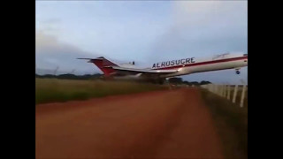 Aerosucre Boeing 727 CRASH at Colombia [upl. by Gazzo]