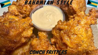 Conch Fritters  Bahamian Style Made MY Way  Bahamian Recipes [upl. by Marji430]