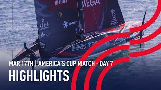 36th Americas Cup Day 7 Highlights [upl. by Chas]