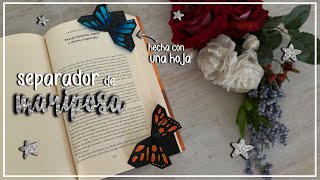 🦋 SEPARADOR de libros ORIGAMI MARIPOSA  Butterfly BOOKMARK [upl. by Gebler174]