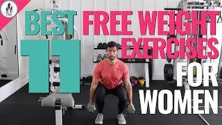 11 BEST Free Weight Exercises for Women [upl. by Belia345]