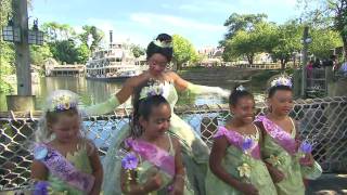 Princess Tiana Bibbidi Bobbidi Boutique makeover at the Magic Kingdom [upl. by Tratner254]