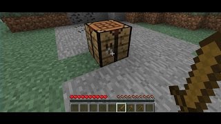 Minecraft Como fazer crafting table picareta machado e espada [upl. by Wittenburg]