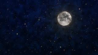 Moon Midnight Stars Shining Sky Video Free Background [upl. by Claresta]