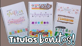 TÍTULOS BONITOS aesthetic SIN LETTERING ✄ Barbs Arenas Art [upl. by Adnorahc]