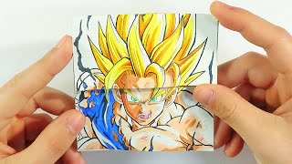 TUTORIAL Goku Transformaciones  Tarjetas interminables [upl. by Aisetal]