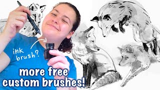 Getting a traditional ink style in grease pencil free brush download Blender 29 [upl. by O'Hara]