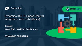 Dynamics 365 Business Central Integration with CRM Sales [upl. by Eoj]