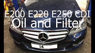 How To Change Mercedes W212 E Class Oil and Filter Service E200 E250 CDI 20092016 Facelift Diesel [upl. by Ymerrej]