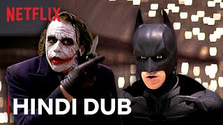 द डार्क नाइट पार्टी सीन  Hindi Dub  The Dark Knight Party Scene  Netflix India [upl. by Tezil538]