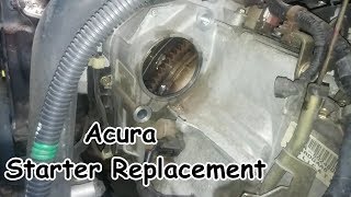 Acura 32L TL  CL Starter Motor Replacement [upl. by Dietrich]