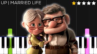 Disney Pixar’s “Up”  Married Life  EASY Piano Tutorial [upl. by Ojyram316]