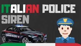 Sirena Carabinieri 100 ORIGINALE  Italian police siren [upl. by Sitra]