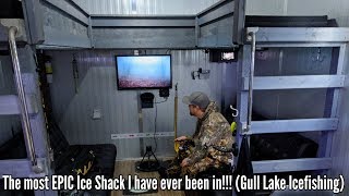 The most EPIC Ice Shack I have been in Gull Lake Icefishing [upl. by Egoreg]