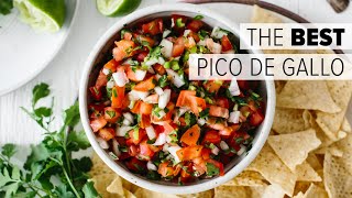 PICO DE GALLO  How to Make Authentic Mexican Salsa Recipe [upl. by Eibo]