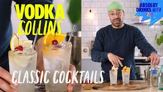 The Vodka Collins  Summer Cocktails  Absolut Drinks [upl. by Uoliram342]