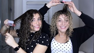 SEESTER CURLY HAIR ROUTINE USING THE DENMAN BRUSH [upl. by Norah]