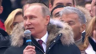 Putin and Russian Olympic Team Sing National Anthem Together [upl. by Araek774]