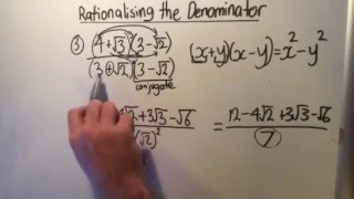 How to rationalise a denominator with surds [upl. by Castorina]