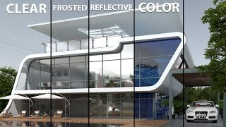 VRay 3Dsmax Exterior Glass Tutorial  ClearFrostedReflectiveColored Glass [upl. by Florinda]