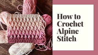 How to Crochet Alpine Stitch [upl. by Adai105]