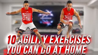 TOP 10 EXERCISES AT HOME FOR AGILITY TRAINING  Explosive Bodyweight Agility HIIT Workout [upl. by Narhet]