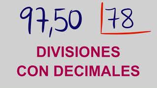 DIVISIONES DECIMALES  EJERCICIOS RESUELTOS [upl. by Lotte]