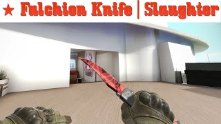 ★ Falchion Knife  Slaughter  Minimal Wear  SHOWCASE [upl. by Oinigih]