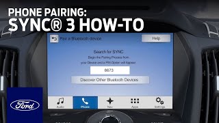 SYNC 3 Phone Pairing  SYNC 3 HowTo  Ford [upl. by Hnilym]